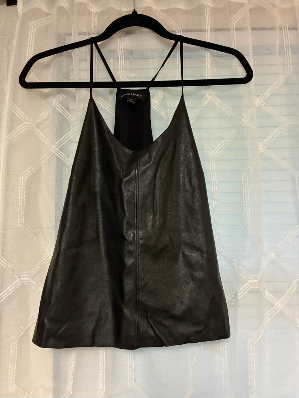 Banana Republic Black Leather Tank Top